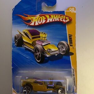 Hot Wheels Fanula Yellow Toy Car